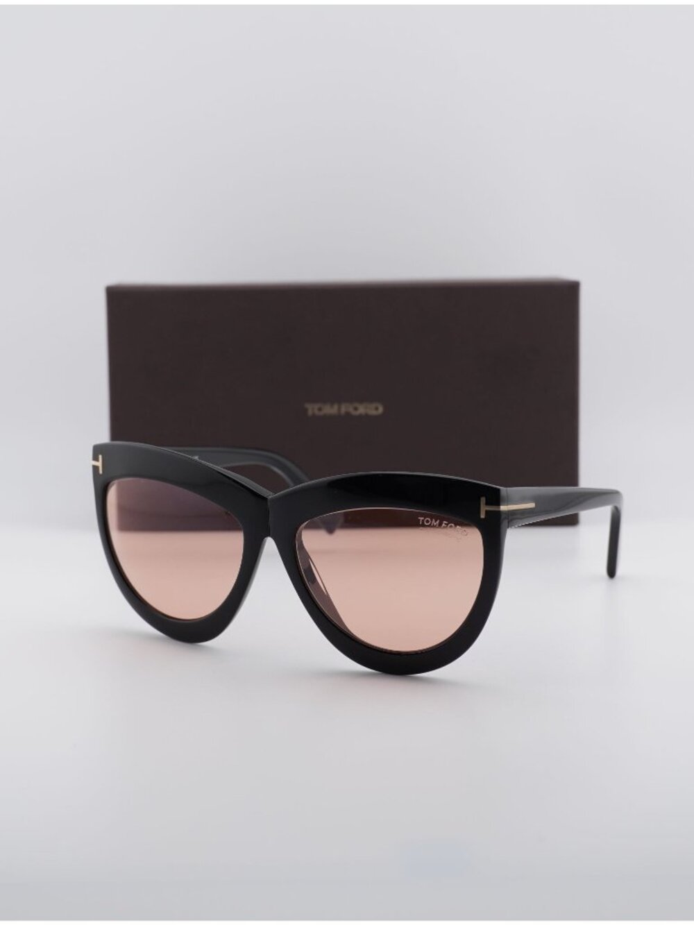 Tom Ford Doris FT1112 01E Cat Eye Sunglasses - Black / Brown Photochromic